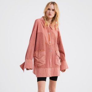 ZARA Washed Effect Shirt Dress